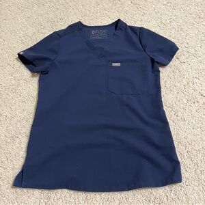 Figs Dark Blue Women’s Short Sleeve Scrubs Size XXS Easy Care